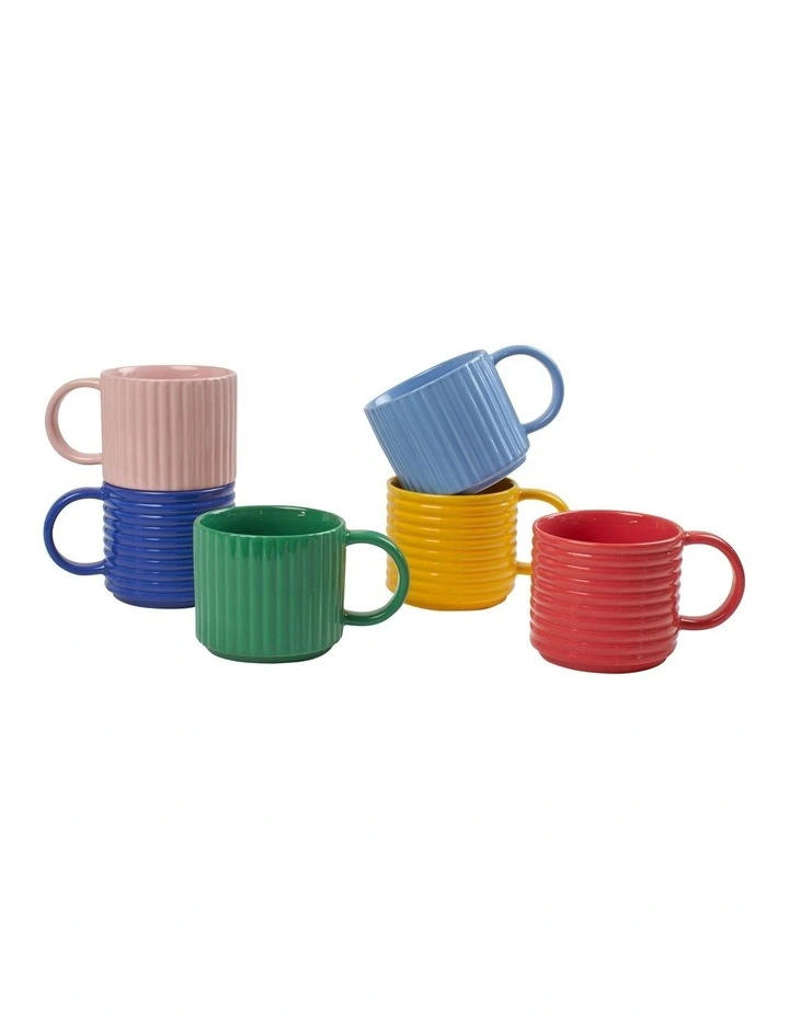 Cleo Stackable Mug 300ml Set of 6 in Multi image 1