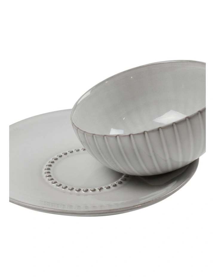 Salt&Pepper Hostess Teacup and Saucer 250ml/15cm in Blanche MYER