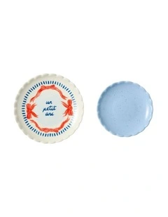 Wonderland Petit Arc Trinket Dish Set Of 2 in Blue