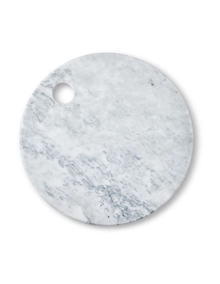 Riley Round Marble Platter 33cm in White image 2