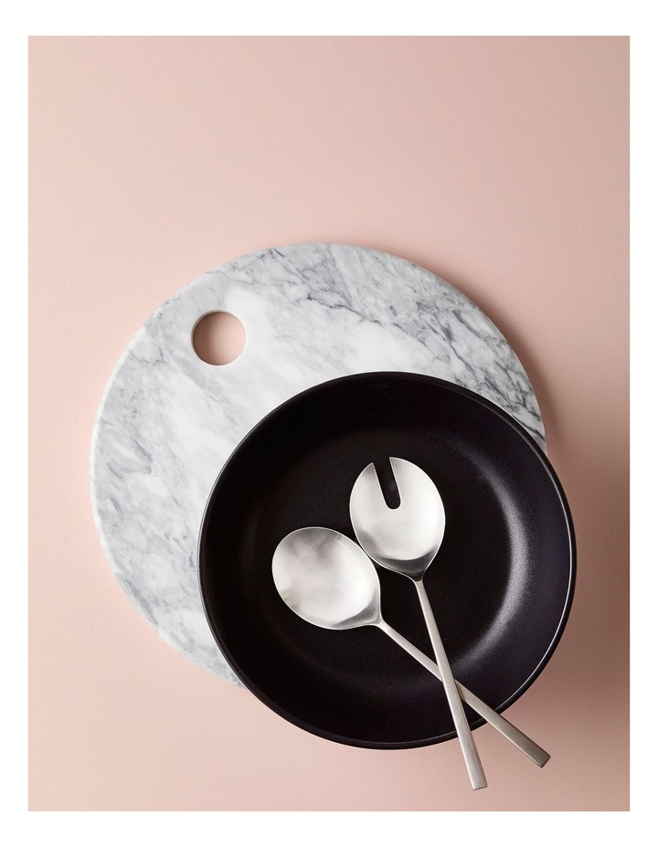 Riley Round Marble Platter 33cm in White image 5