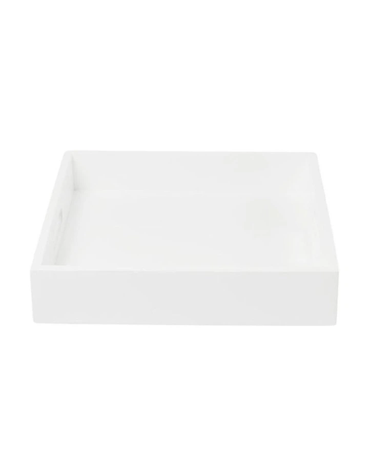 Butler Square Tray 30.5x30.5x6cm in White image 2