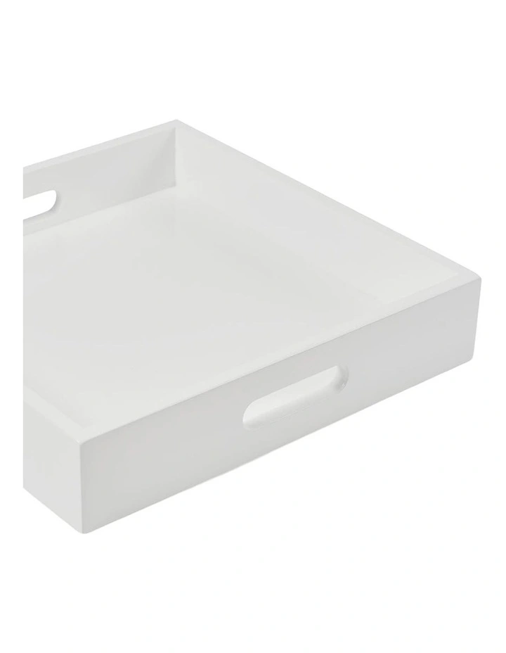 Butler Square Tray 30.5x30.5x6cm in White image 3