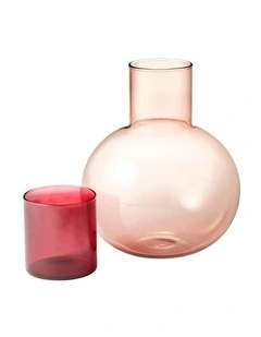Wonderland Carafe W Glass Set Cherry