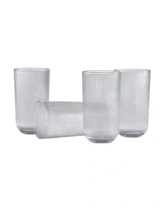 Koa Highball Glass Set 4 Piece 485ml in Clear
