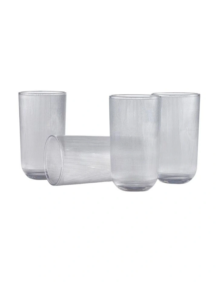 Koa Highball Glass Set 4 Piece 485ml in Clear image 1