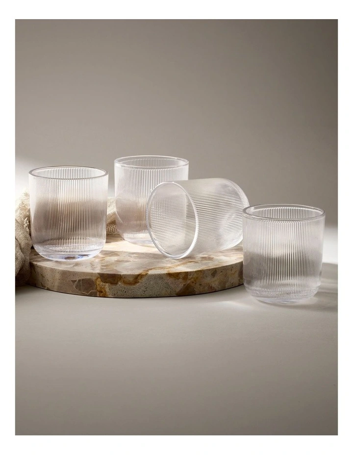 Koa Tumbler Set 4 Piece 370ml in Clear image 3