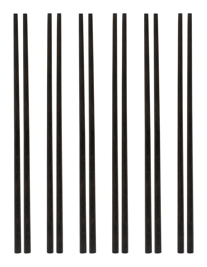 Osaka Chopsticks 6 Piece Black image 1