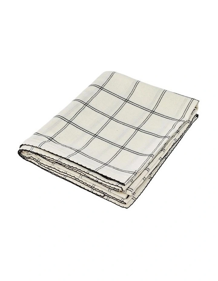 Taylor Tableclth 150cm Black/White image 1