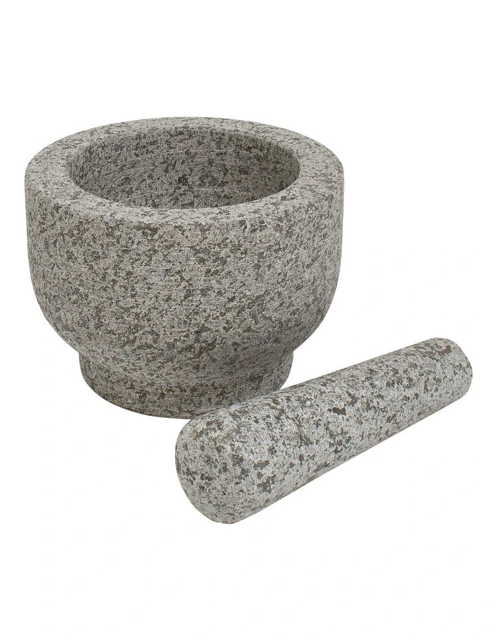 Gring Mortar & Pestle Granite 14X14X10cm in Grey image 2