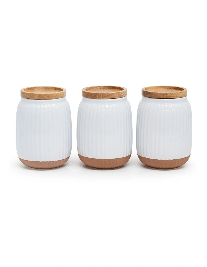 salt&pepper Amana Canister Set 14cm Set of 3 White MYER