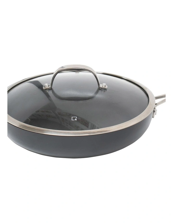 Re-Lite Sautepan with Glass Lid 31.L/28cm in Black image 2