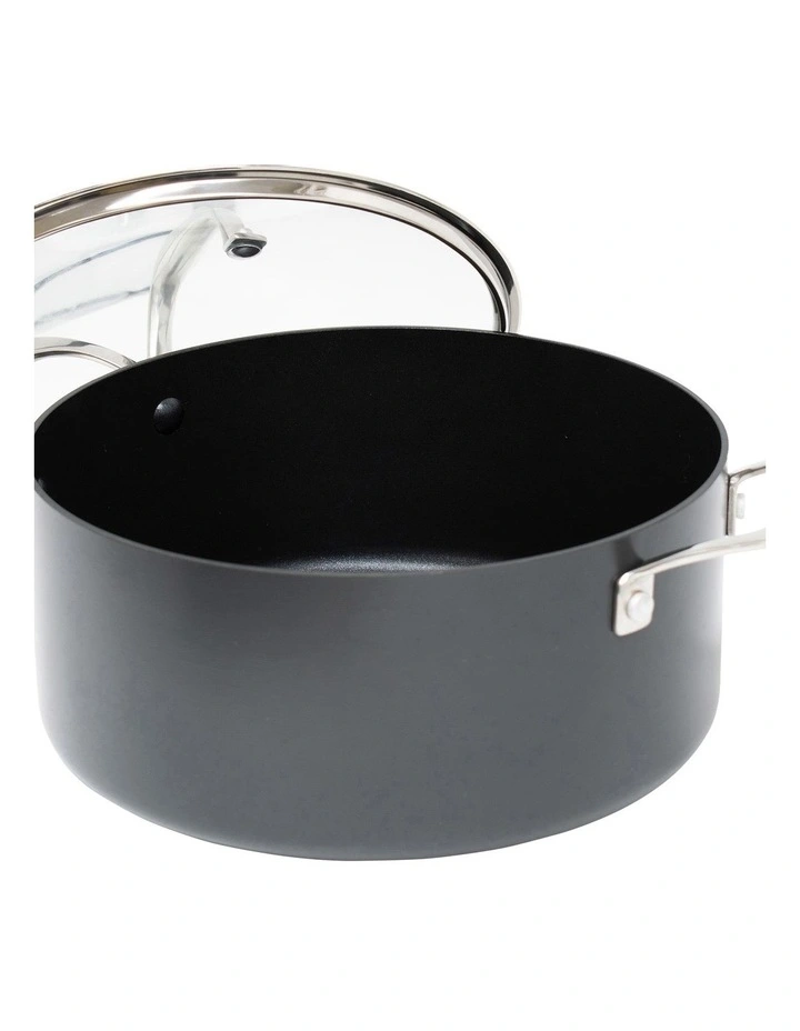 Re-Lite Casserole With Glass Lid 4.8 L/24 Cm in Black image 3
