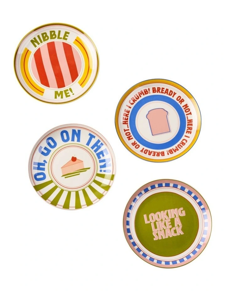 Sunnie Side Plate Set 4 Piece in Multi image 1