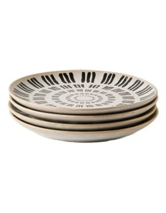 Kimmie Striped Side Plate Set 4 Piece in Multi