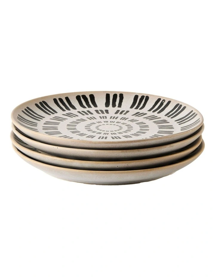 Kimmie Striped Side Plate Set 4 Piece in Multi image 1