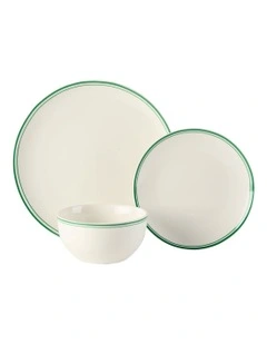 Archie Dinner Set 12 Pieces in Green