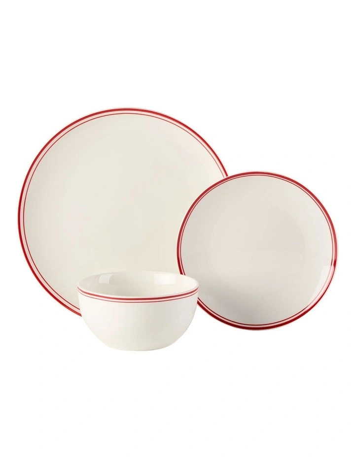 Archie Dinner Set 12 Pieces in Red image 1