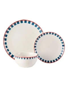 Winnie Dinner Set 12 Pieces in Red/Blue