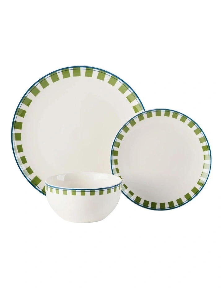 Winnie Dinner Set 12 Pieces in Blue/Green image 1