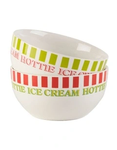 Jollie Bowl Set of 2 Piece in Ice Cream