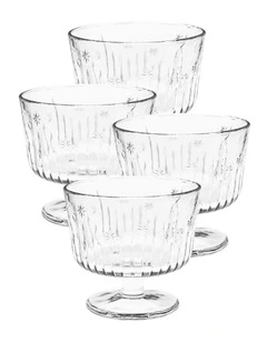 Jollie Bowl Set 4 Pieces in Clear