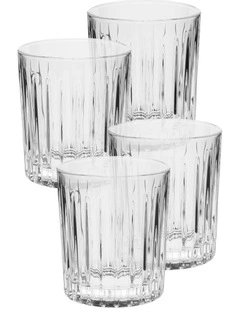 Jonnie Tumbler Set of 4 in Linear Clear