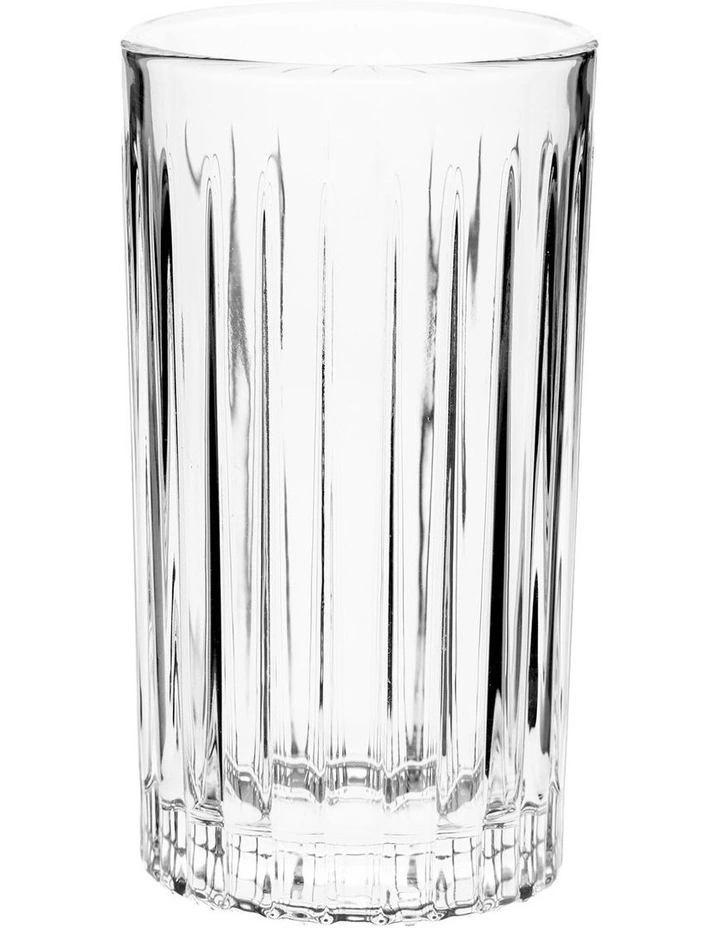 Jonnie High Ball Glass Set Of 4 in Linear Clear image 2