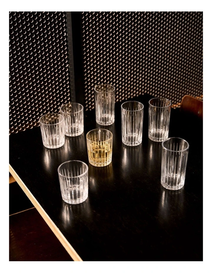 Jonnie High Ball Glass Set Of 4 in Linear Clear image 4