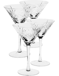 Jonnie Martini Glass Set Of 4 in Traditional Clear