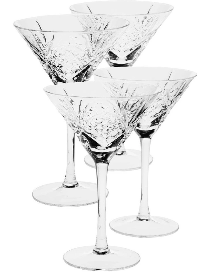 Jonnie Martini Glass Set Of 4 in Traditional Clear image 1