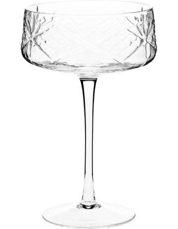 Jonnie Coupe Glass Set Of 4 in Traditional Clear