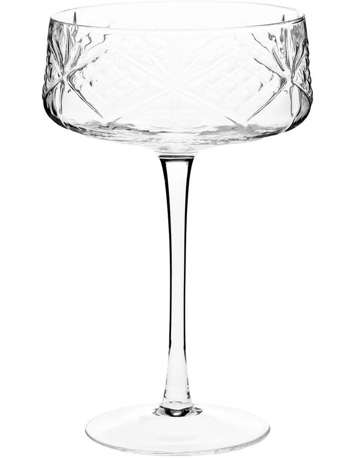 Jonnie Coupe Glass Set Of 4 in Traditional Clear image 2