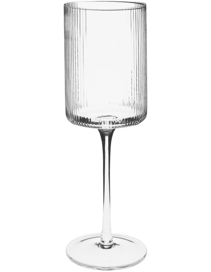 Sadie White Wine Glass Set 4 Piece in Clear image 2