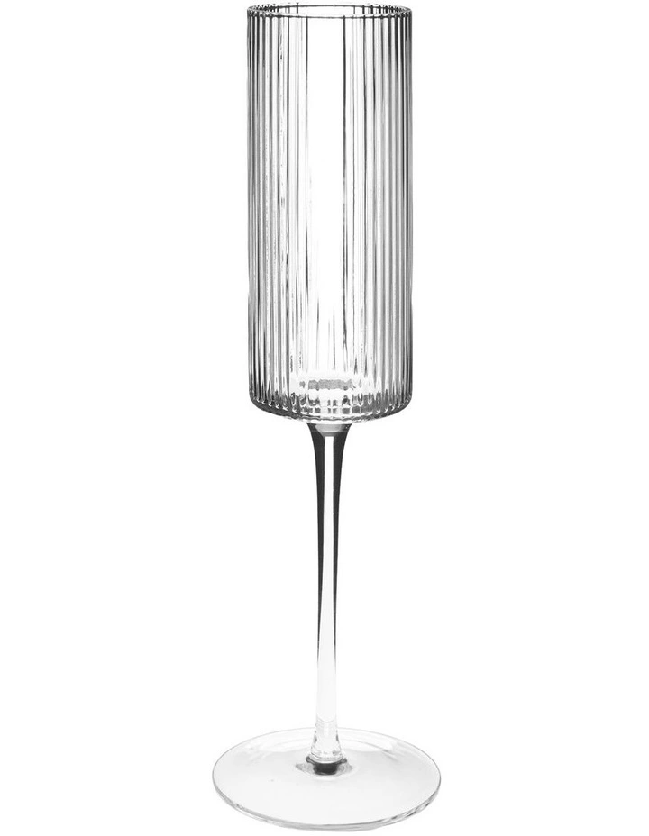 Sadie Champagne Flute Set 4 Piece in Clear image 2