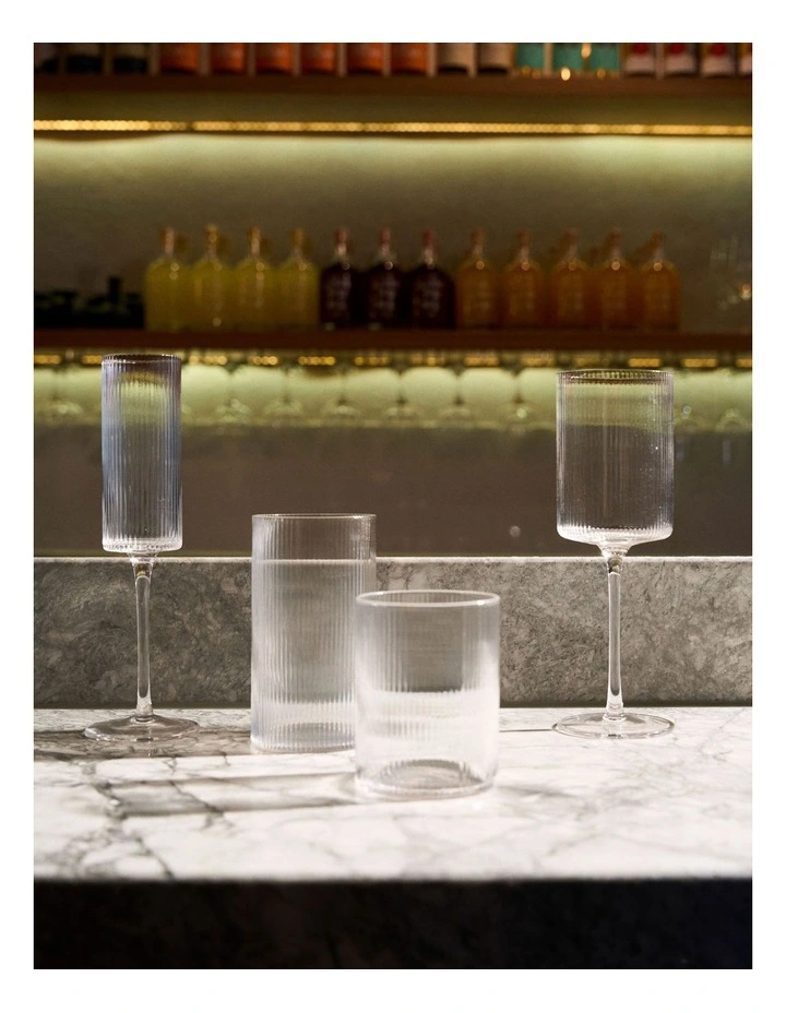 Sadie High Ball Glass Set 4Piece in Clear image 3