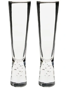 Willie Champagne Flute Set 2 Piece in Clear