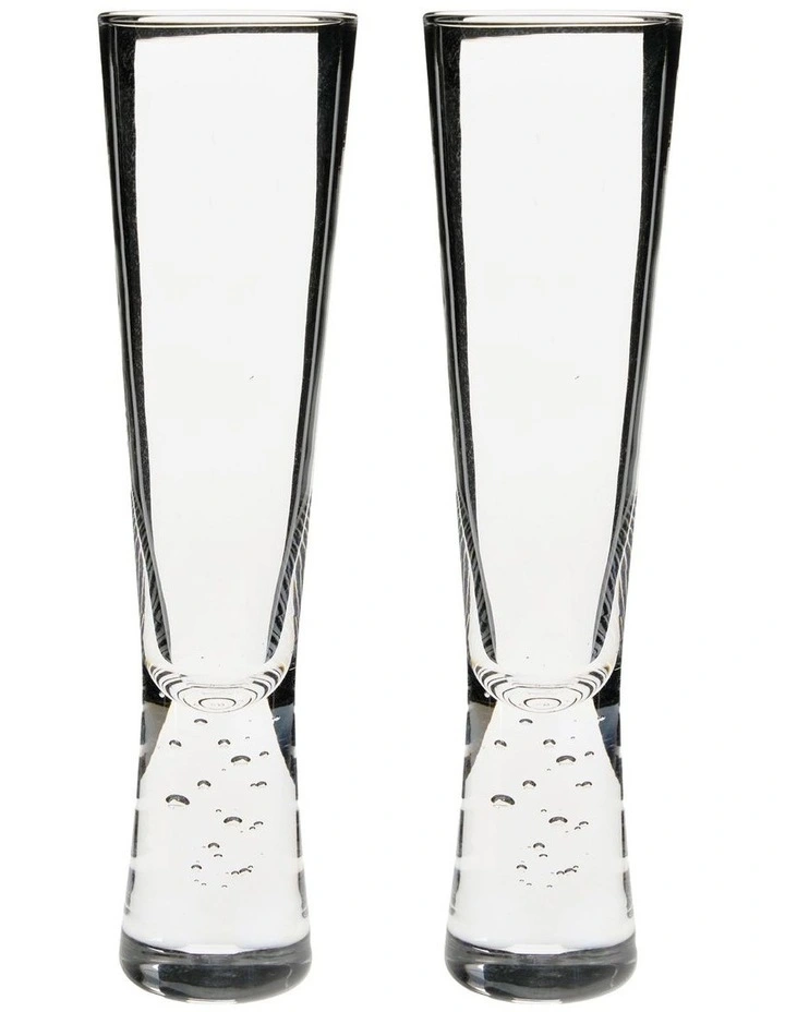 Willie Champagne Flute Set 2 Piece in Clear image 1