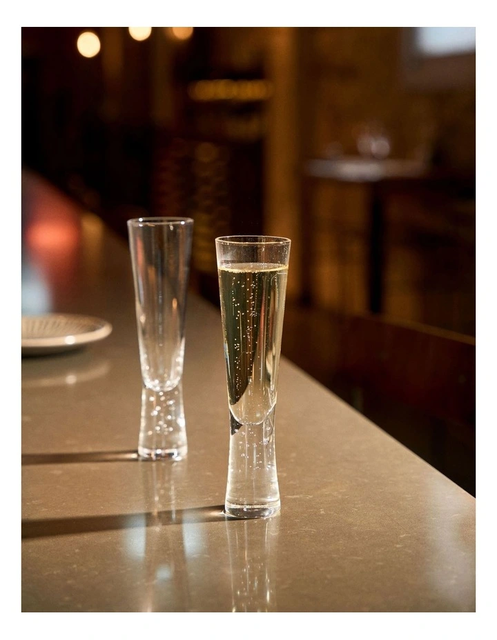 Willie Champagne Flute Set 2 Piece in Clear image 3