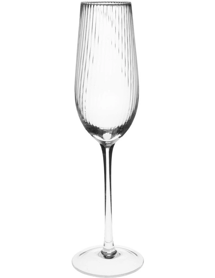 Ollie Champagne Flute Set 4 Piece in Clear image 2