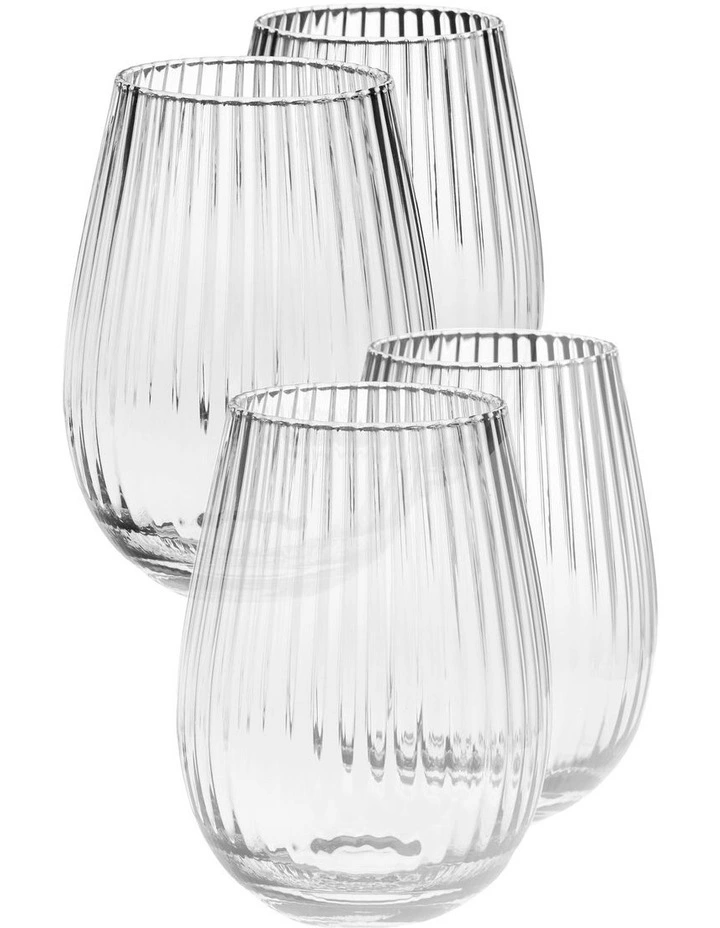 Ollie Tumbler Glasses Set 4 Piece in Clear image 1