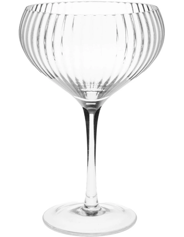 Ollie Coupe Glass Set 4 Piece in Clear image 2