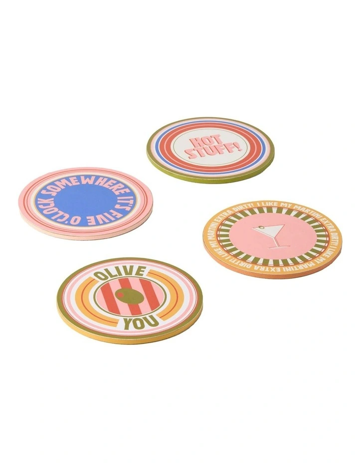 Sunnie Coasters 4 Pack in Multi image 2
