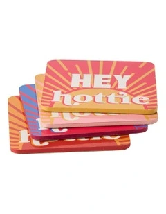 Sunnie Coasters 4 Pack in Hey Hottie