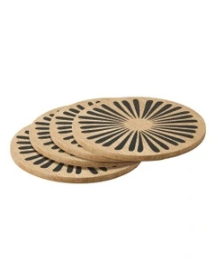 Kimmie Coasters Pack Of 4 in Black
