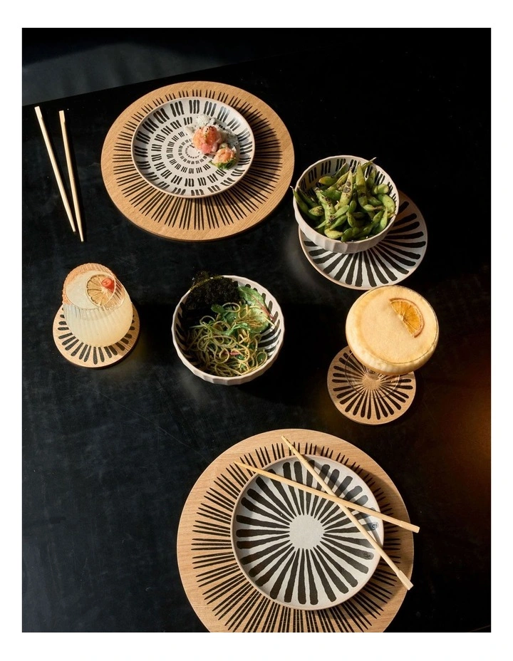Kimmie Round Placemats Pack of 4 in Black image 4