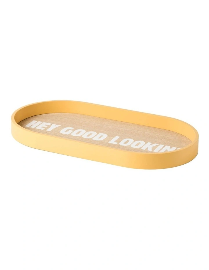 Sunnie Oval Tray in Yellow image 1