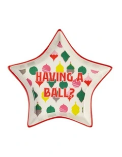 Jollie Star Shaped Serving Plate 17.5cm in Having A Ball