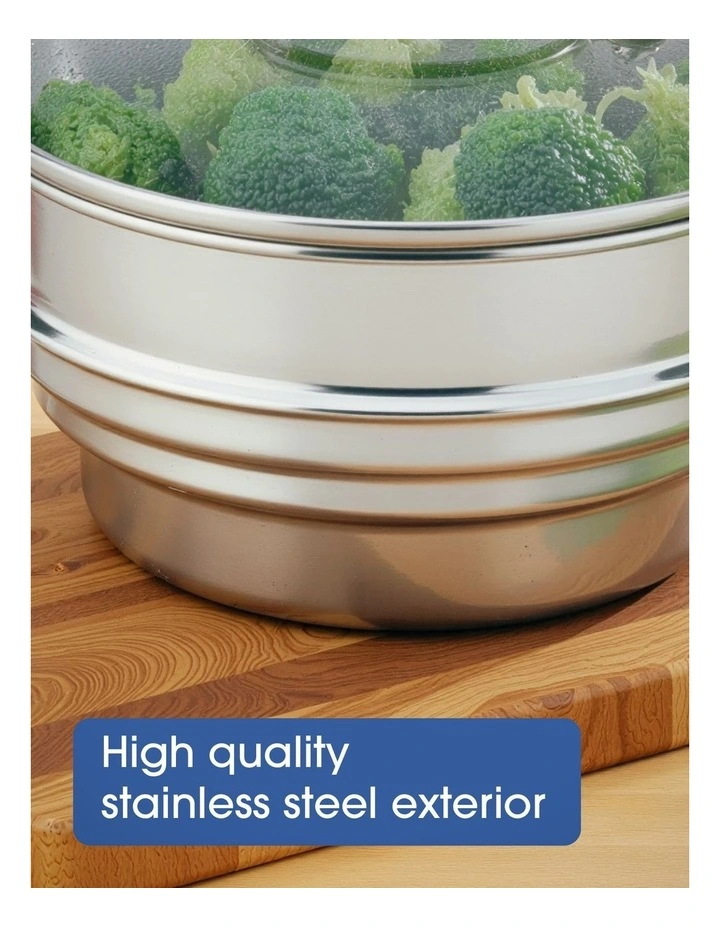 RACO Steel Essentials Stainless Steel Induction Universal Steamer With Lid 16/18/20cm image 3