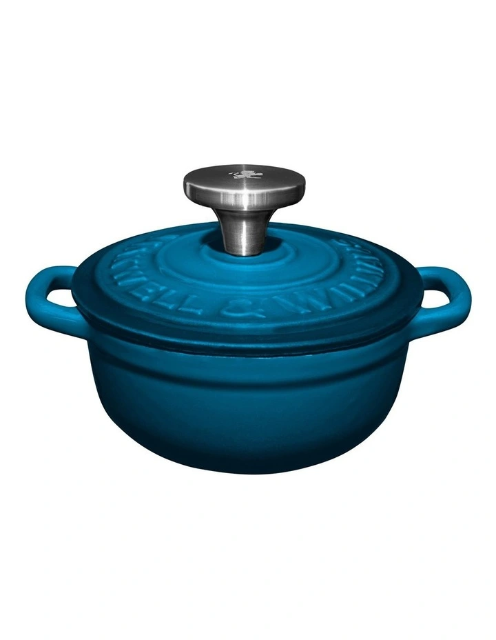 Cast Iron Cocotte 9.5cm 260ml in Midnight Blue image 1